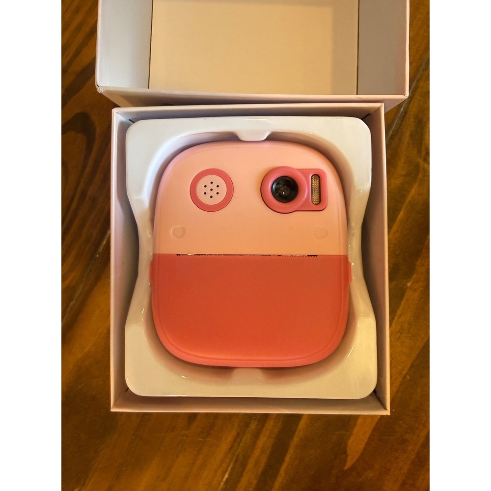 Childrens Instant Print Camera Pink 3 in 1 Photo Video Print Dual Lens Age 6+